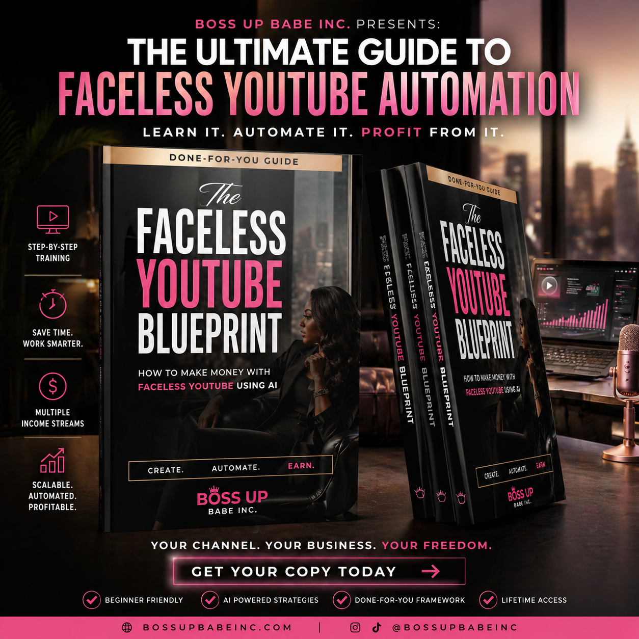 Faceless YouTube Blueprint: AI Automation Guide | Boss Up Babe Inc